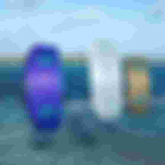 Kitesurfers riding the Duotone Rebel SLS in cristal clear water