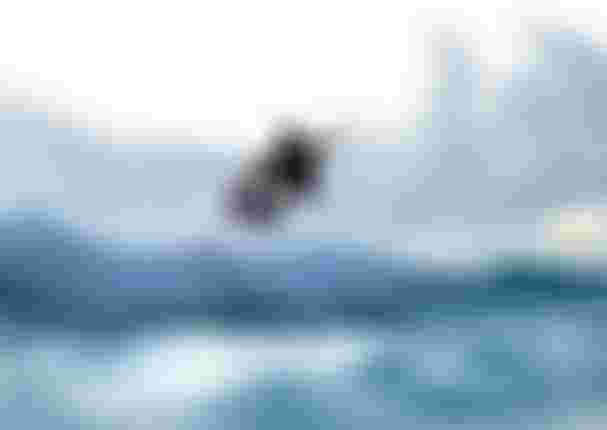 Finn Spencer prone foiling with Crush SLS SS26