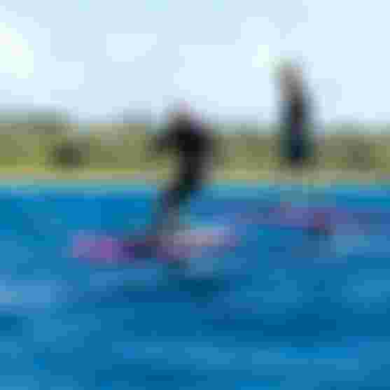 Finn and Jeffrey Spencer on Downwinder Slim SLS