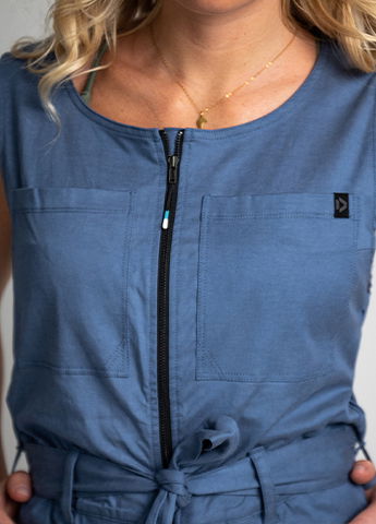 Long metal zip at center front
