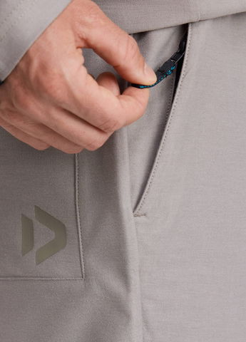 Zippered front pockets and back welt pocket