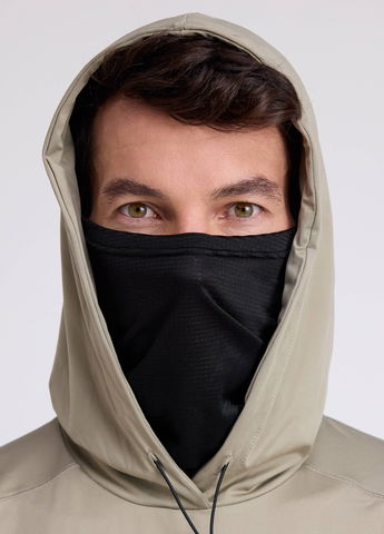 Col en mesh respirant, capuche ajustable, passe-pouces