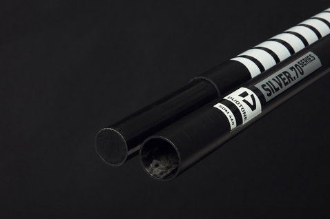 Duotone Silver.70 Series Windsurf-Mast SDM 460 in mattschwarz mit weiß und dunkelgrau