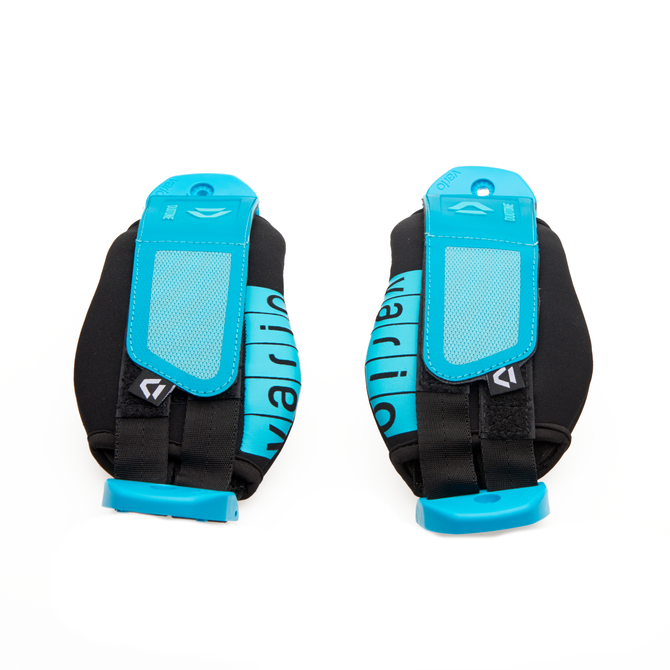 Kiteboard-Schlaufen Paar in cyan blau und schwarz