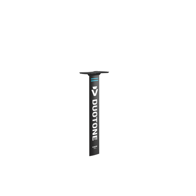 Duotone mât de foil 60cm en noir mat avec accents cyan et blancs