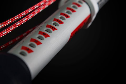 Duotone UNI.XT prolunga albero RDM 36 in nero con argento, rosso e bianco