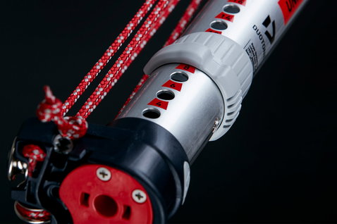 Duotone Windsurfing UNI.XT prolunga albero RDM 36 SDM 28 SDM 42 in argento, rosso e grigio scuro