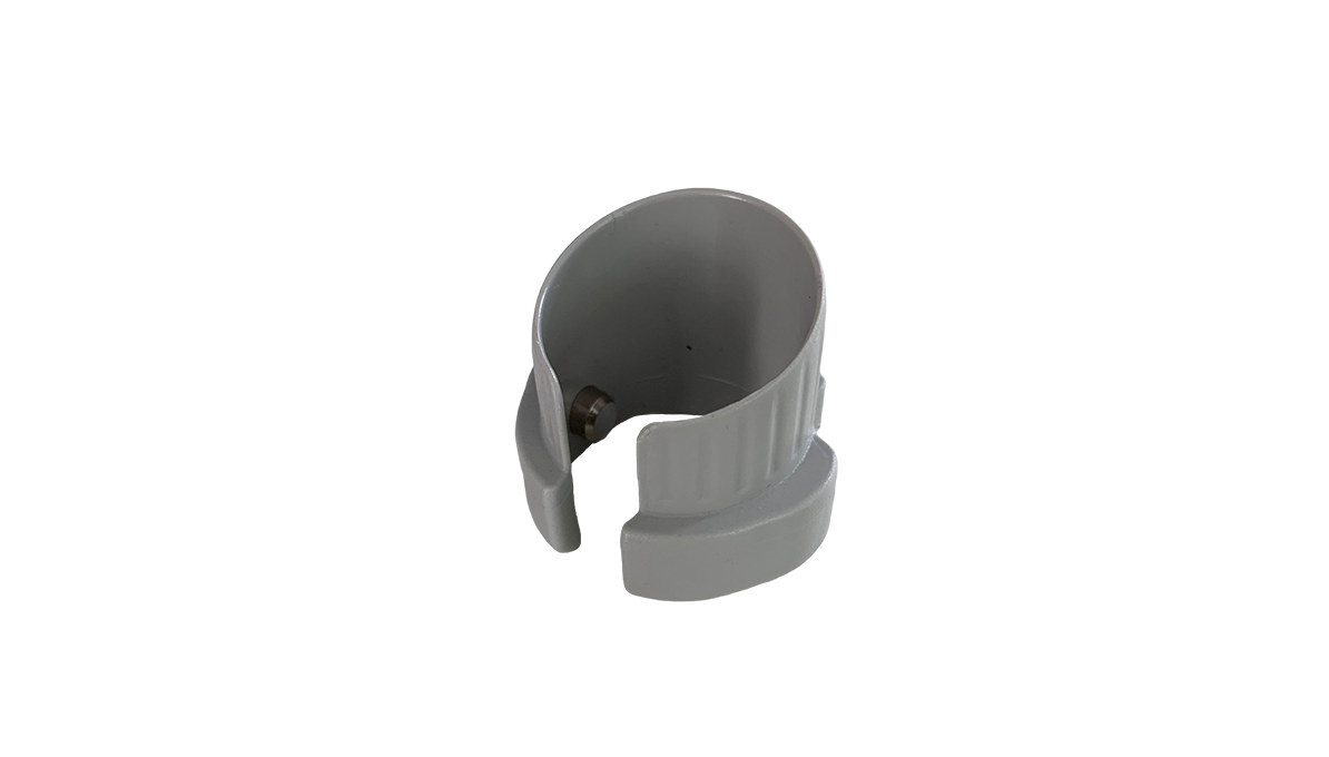 Duotone XT iSnap 2.0 mast clamp spare part in medium grey with small dark charcoal screw