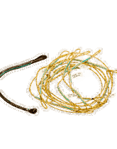 Duotone Kiteboarding Front Bridle Dice côté droit ligne de bride de kite en or bronzé avec gris foncé et sarcelle