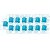 Lazy Pump Clips Max Flow (SS20-onw) (13pcs) - C89:turquoise - Onesize