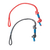 Kite pigtails spare parts 15cm and 20cm pair in dark grey with red and blue