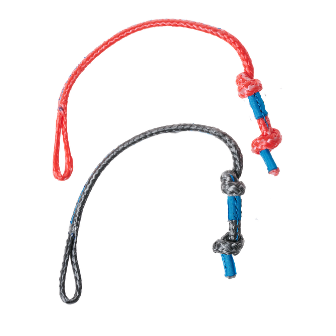 Kite pigtails spare parts 15cm and 20cm pair in dark grey with red and blue