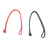 kite line connectors pigtails 20cm in dark grey with red and blue accents