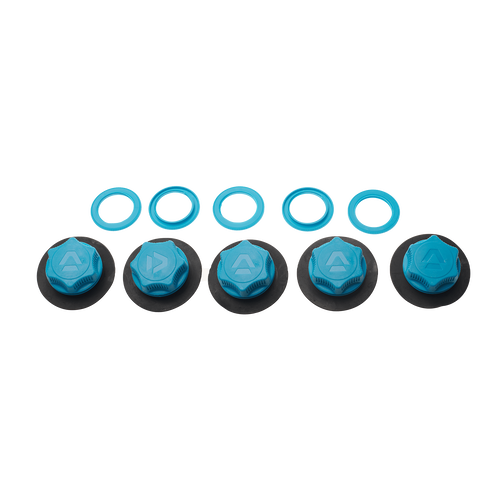 Air Port Valve II cap+securering (SS20-onw)(5pcs) - turquoise