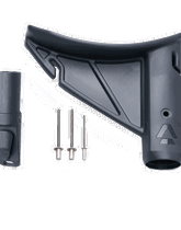 Duotone Echo Boom plastic spare parts set in charcoal grey with connector, insert and rivets