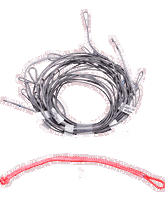 Jeu de lignes bridle Duotone Kiteboarding Front Bridle Juice en gris argent et rouge