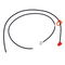 Rubber Cord Click Bar Floaters(SS21-onw)(1pair) - C86:red/black