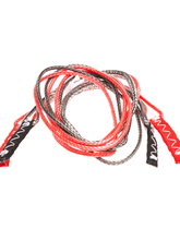 Duotone Back Pigtails SLS lignes pigtail de kite en brun grisâtre foncé avec rouge et noir
