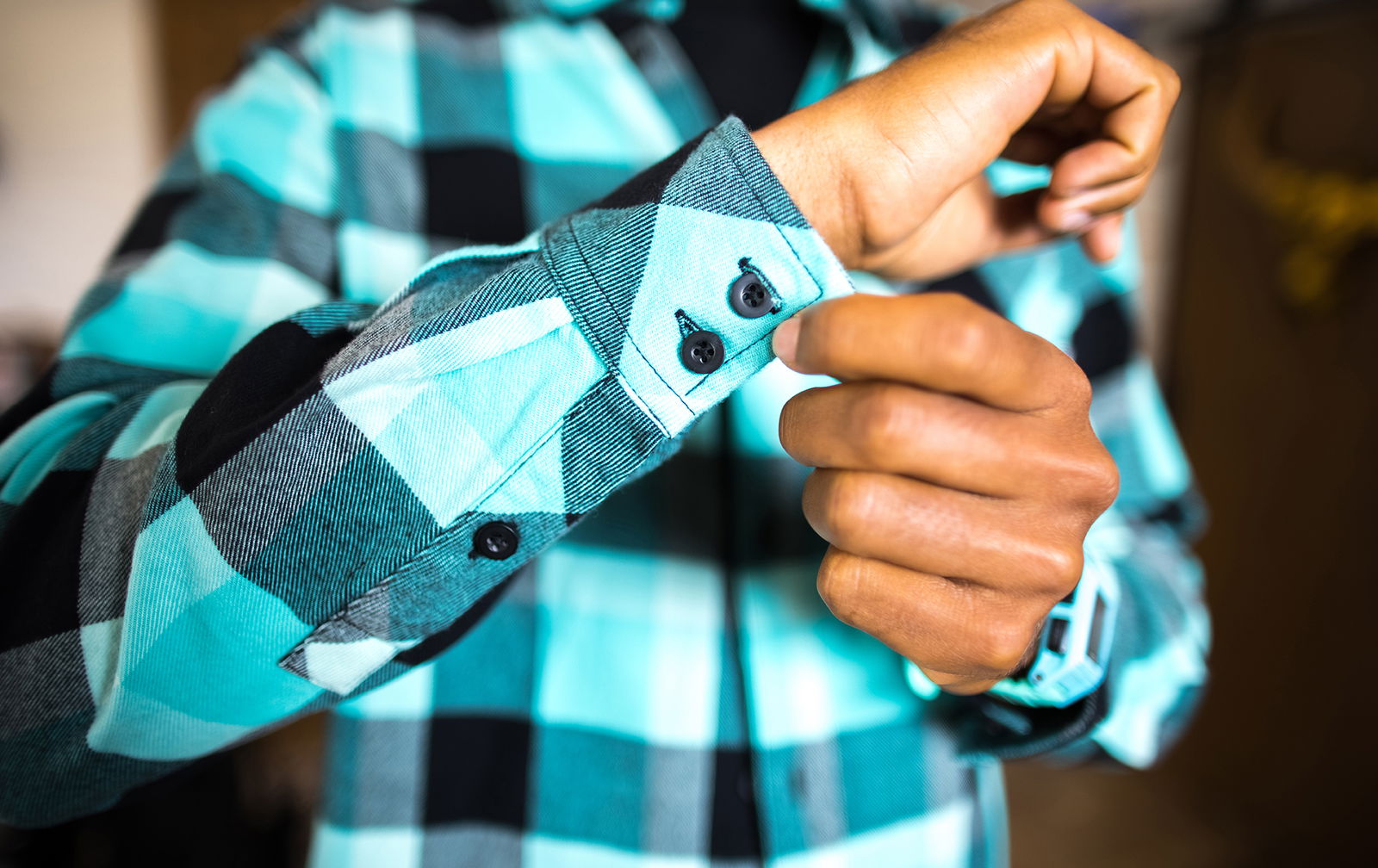 Mint plaid shirt best sale