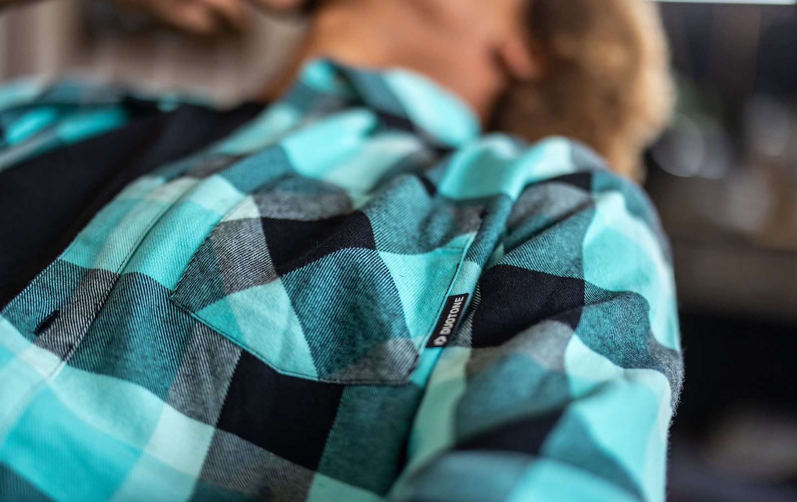 mint plaid shirt