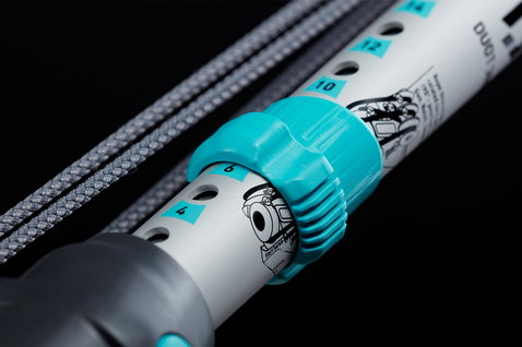 Duotone Uni.XT SLS mast extension RDM 36 in near-black with teal and white