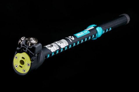 Duotone Uni.XT SLS mast extension RDM 36 in black with teal, yellow-green and silver