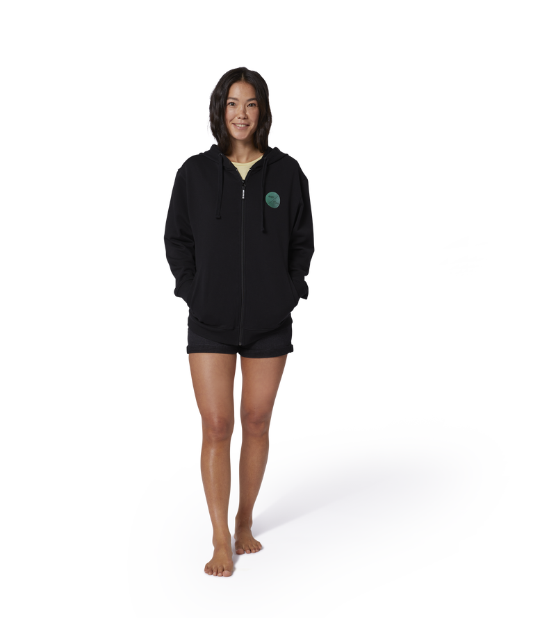 Hoody Team Zip women - 900 black - 34/XS