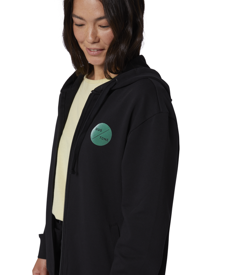 Hoody Team Zip women - 900 black - 34/XS