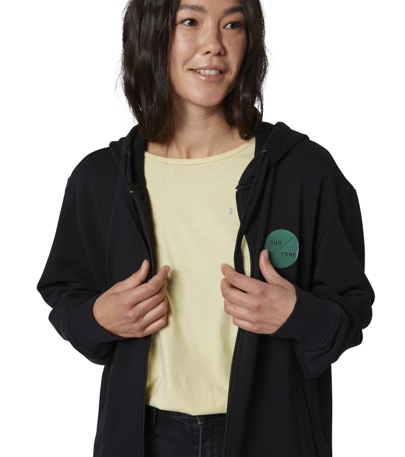 Hoody Team Zip women - 900 black - 34/XS