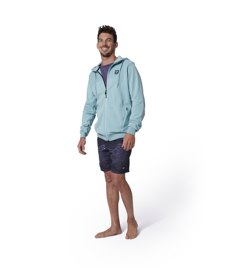 Hoody Zip Team men - 605 aqua - 48/S
