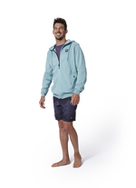 Hoody Zip Team men - 605 aqua - 48/S