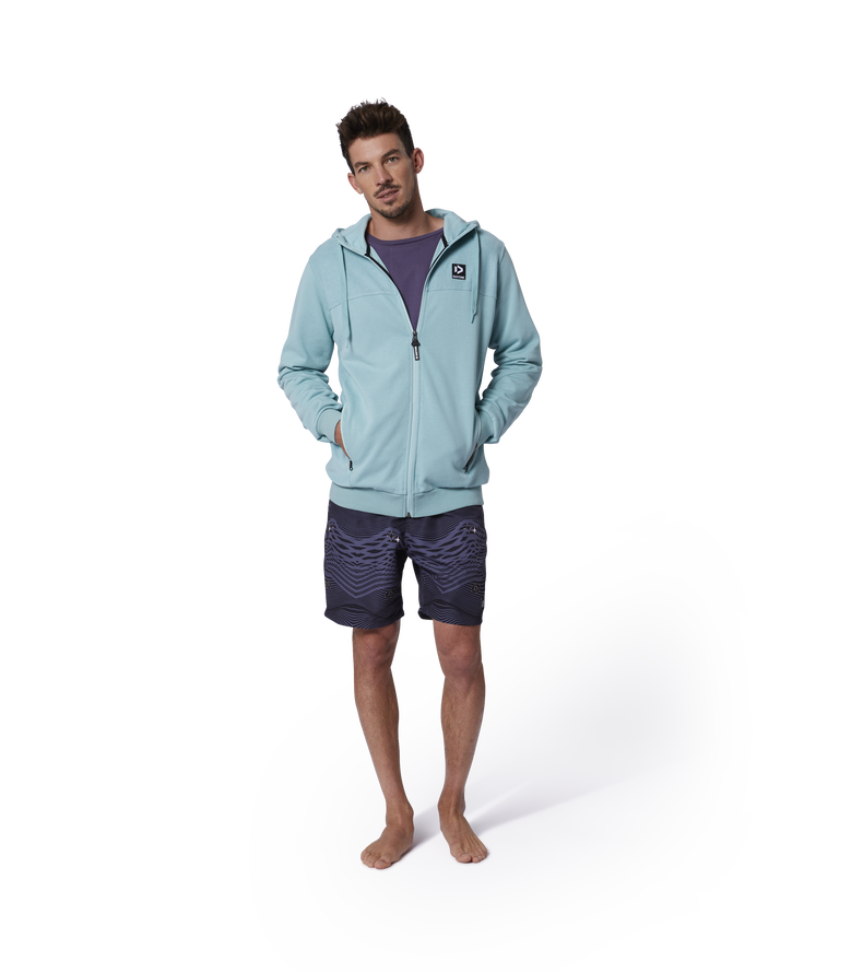 Hoody Zip Team men - 605 aqua - 48/S