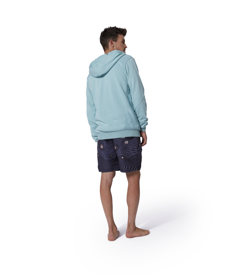 Hoody Zip Team men - 605 aqua - 48/S