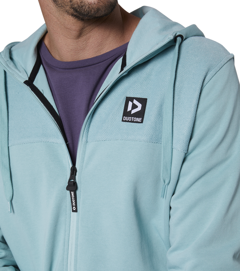 Hoody Zip Team men - 605 aqua - 48/S