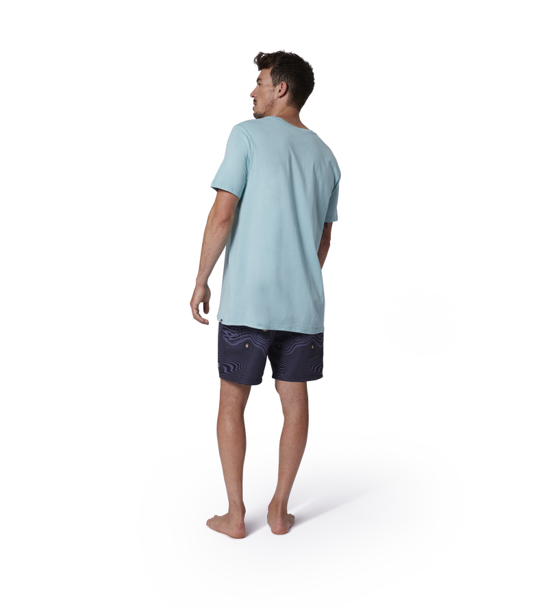 Tee Branded SS men - 605 aqua - 48/S