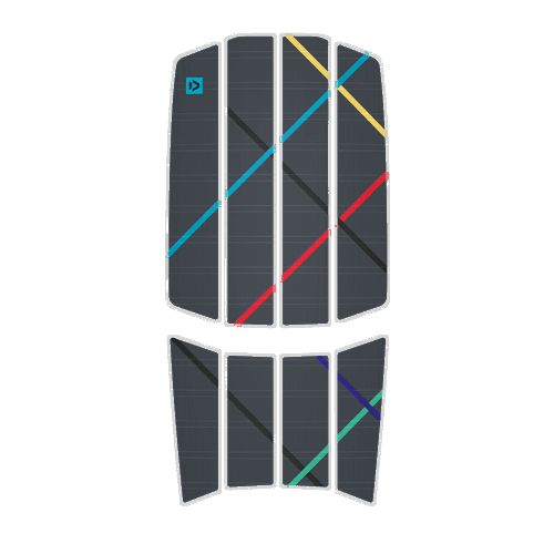 Traction Pad Team Front - C56:dark-grey/stripes