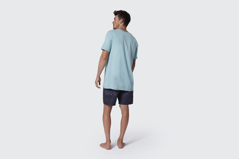 T-shirt a maniche corte in aqua