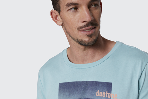 Maglia da ciclismo in azzurro acqua chiaro con blu navy e salmone