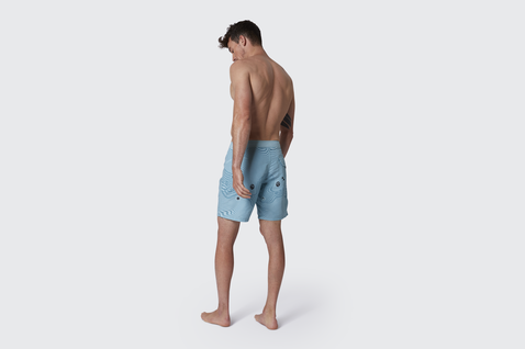 Duotone Boardshorts DT 17inch homme en bleu aqua avec blanc et bleu marine
