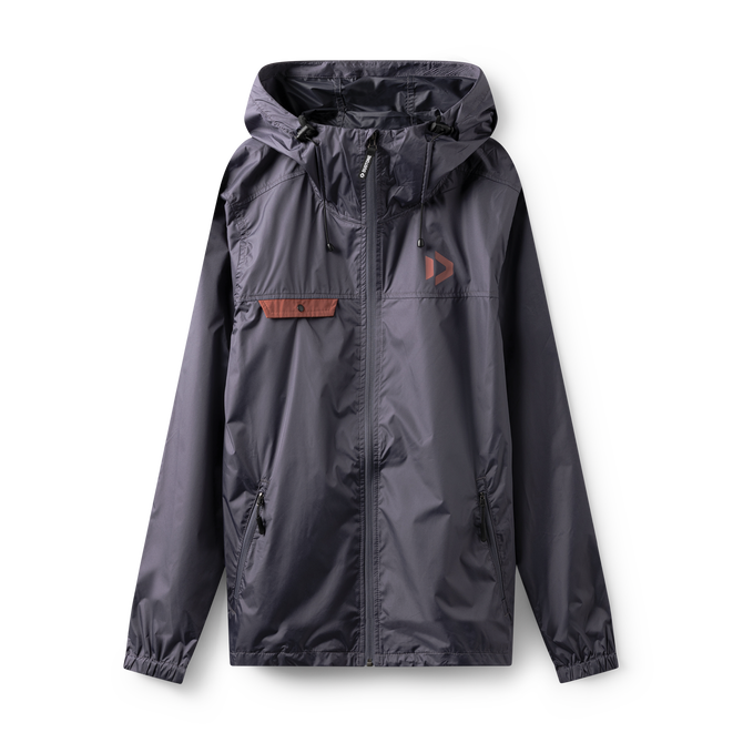 0401~Double Layered Windbreaker with Logoed Contrasting Band
