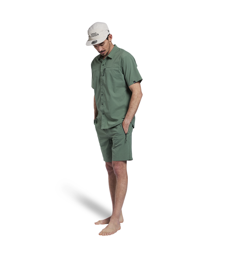 Shirt Wave SS unisex - 616 dusty-olive - 52/L