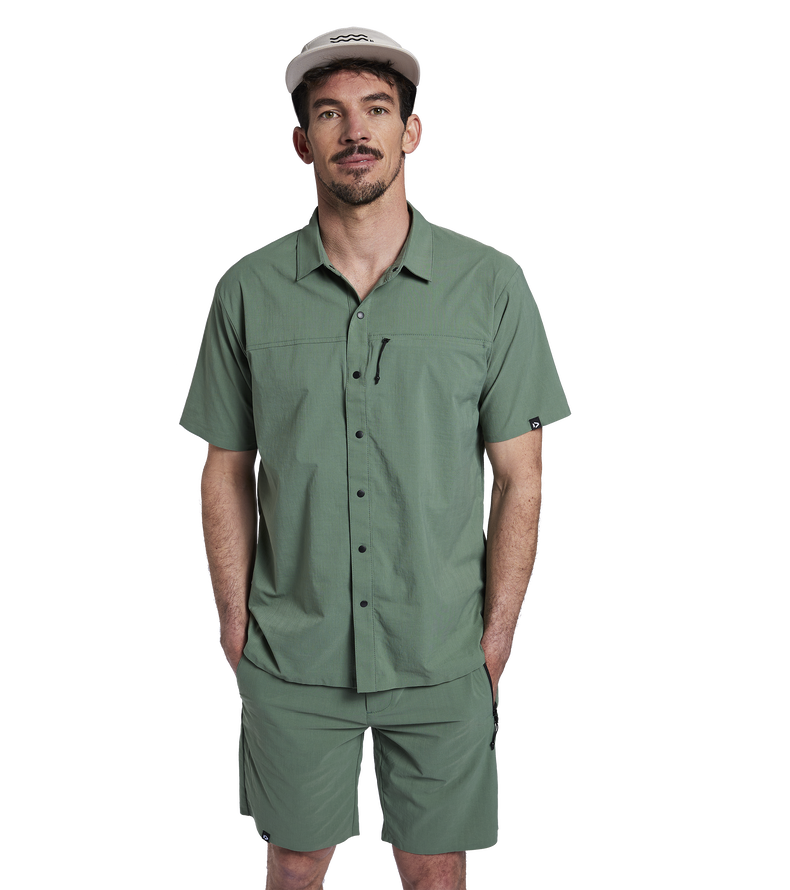 Shirt Wave SS unisex - 616 dusty-olive - 52/L