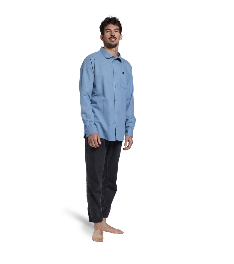 Shirt Breeze LS unisex - 724 blue-fog - 46/XS