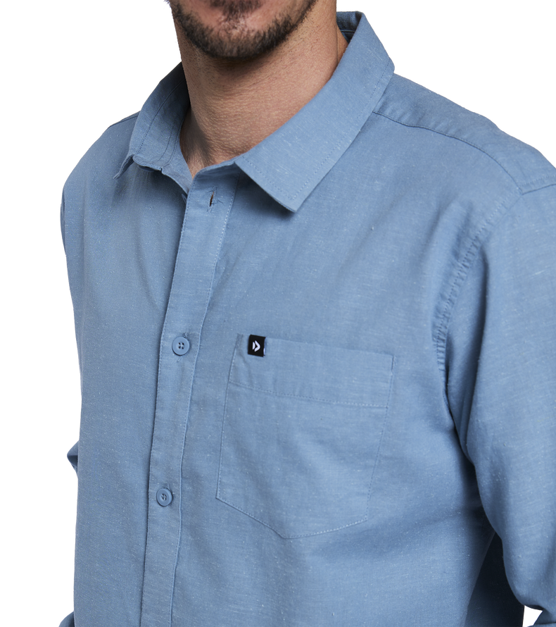 Shirt Breeze LS unisex - 724 blue-fog - 46/XS