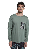 Tee Team LS unisex - 616 dusty-olive - 46/XS