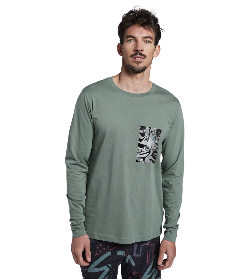 Tee Team LS unisex - 616 dusty-olive - 46/XS