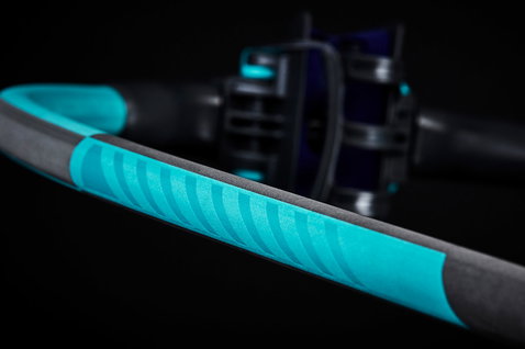 Duotone Silver Mega.Slim bôme de windsurf 140-200 / 160-220 / 180-240 cm en teal/cyan avec gris anthracite et noir