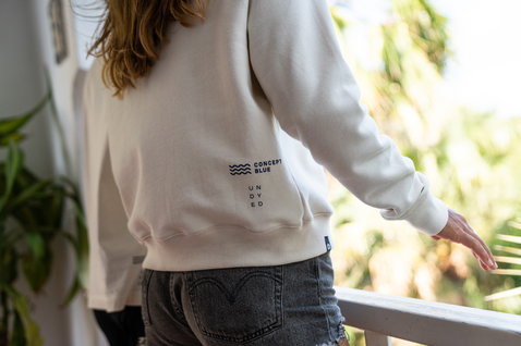 Duotone Apparel Draft Concept Blue sweat femme en écru naturel
