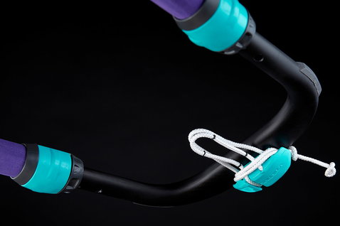 Duotone Platinum Series AERO 3.0 windsurf boom 140-200 / 190-250 cm in matte black with teal, purple and light grey