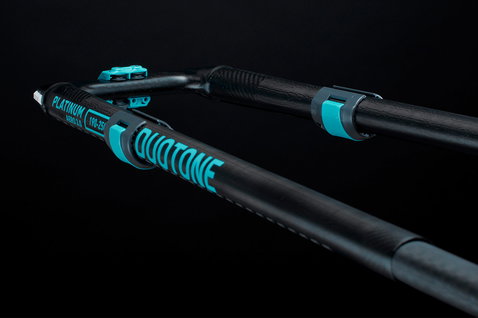 Duotone Platinum Series AERO 3.0 windsurf boom 190-250 cm in matte black and teal